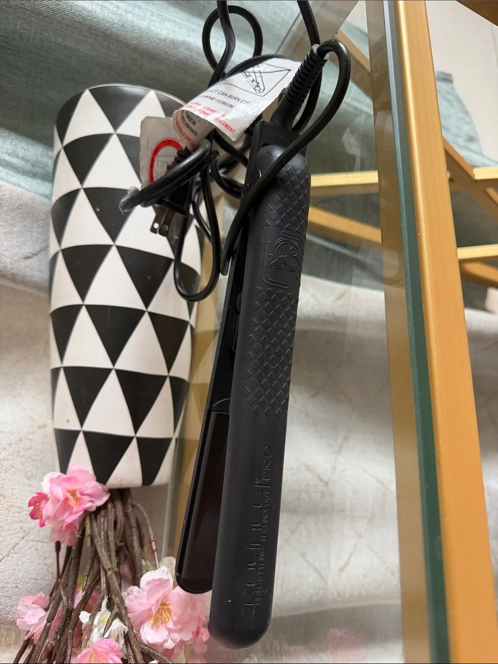 Black Ceramic Hair Straightener Flat Iron - Unbranded